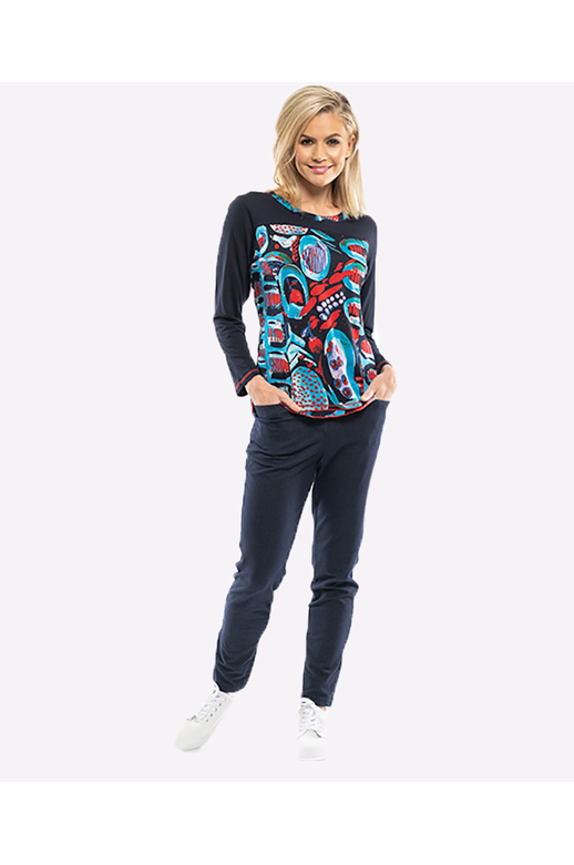 Orientique Top Bellini Contrast Yoke