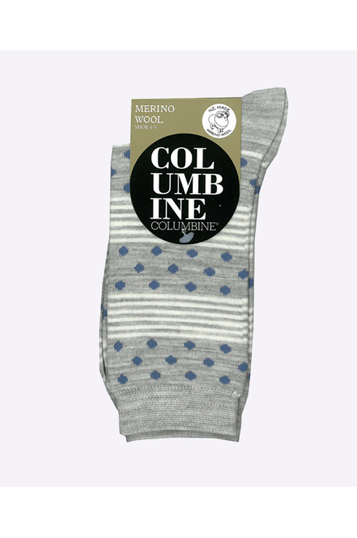 Columbine Merino Crew Dot Stripe