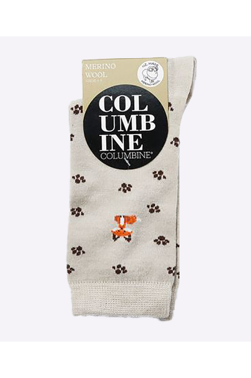 Columbine Merino Crew Paw Fox