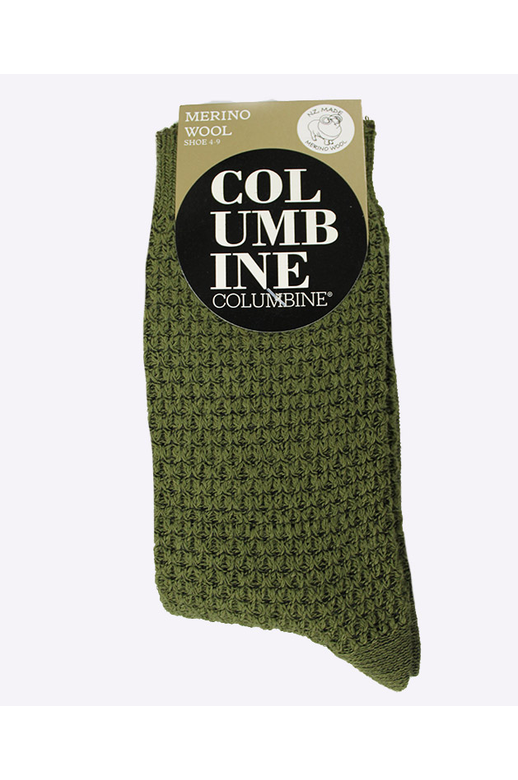 Columbine Merino Crew Diamond Texture 