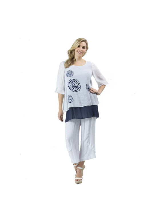 Clarity Tunic Layered Spot Print 