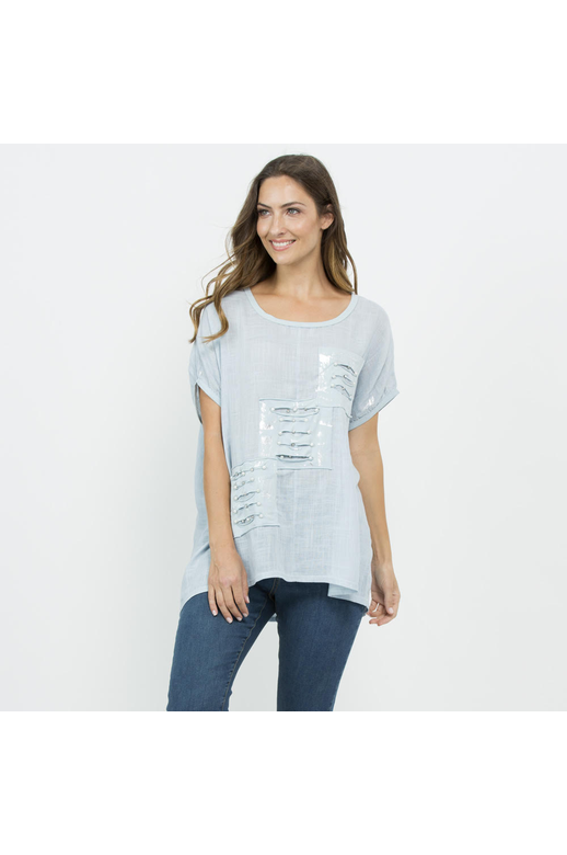 Threadz Top Appliqued Squares