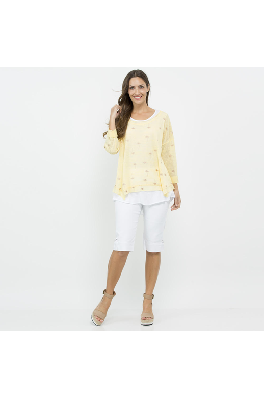 Threadz Top 2pce Palm Print