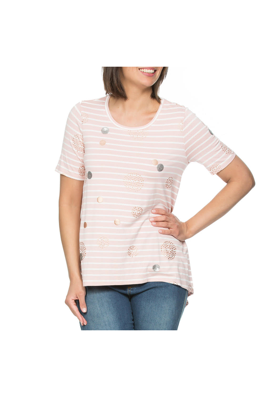 Threadz Tee Striped Metallic Spot