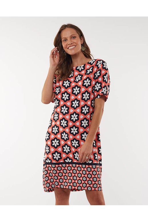 Elm Dress Geo Floral Shift