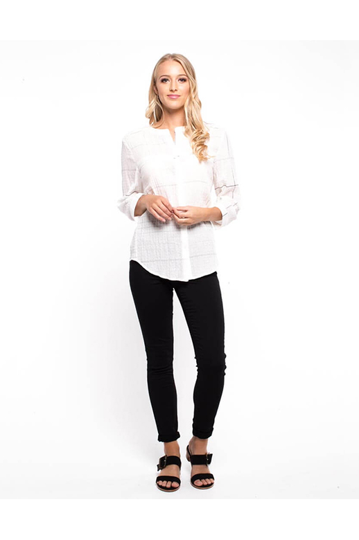 Zafina Top L/S Textured Cotton