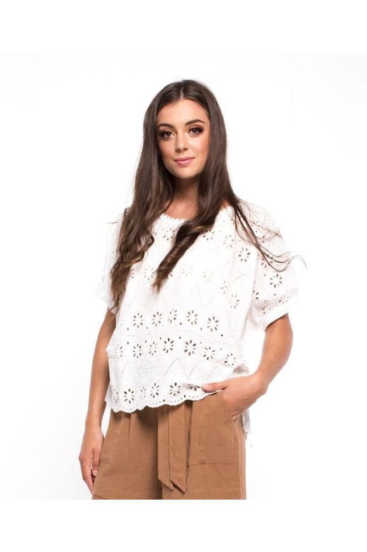 Zafina Top S/S Broderie Anglaise