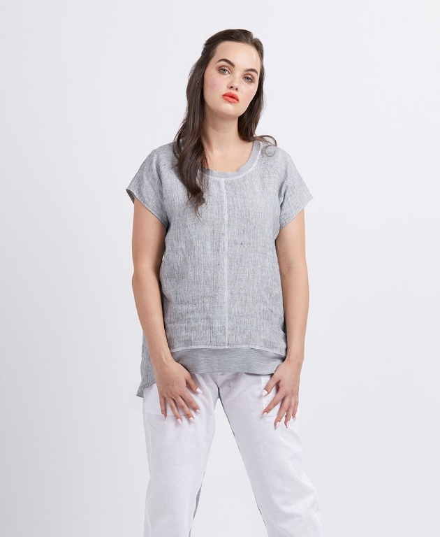 Siren Top Raglan Sleeve Linen BrandsLadies Yarntons New Zealand