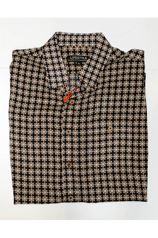 Lifestyle Shirt S/S Micro Bamboo Print 