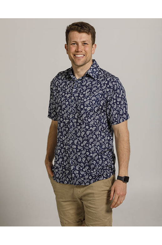 Lifestyle Shirt S/S Micro Bamboo Floral Print 