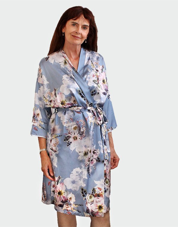 Essence Robe Kimono Satin Floral BrandsLadies Yarntons New