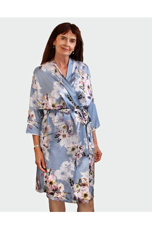 Essence Robe Kimono Satin Floral