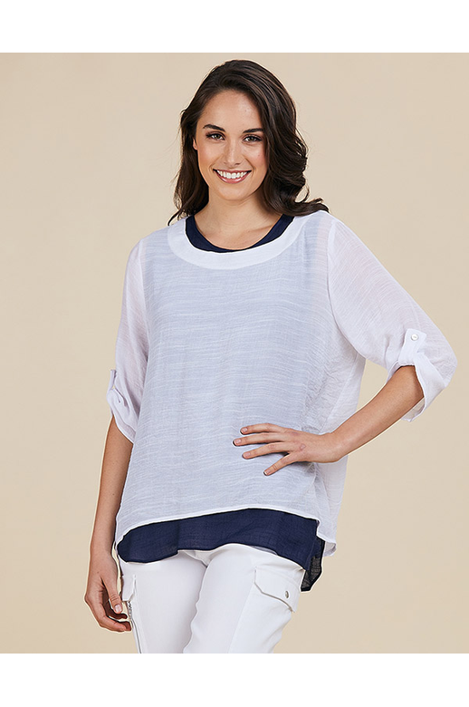 Threadz Top Double Layer Tab Sleeve