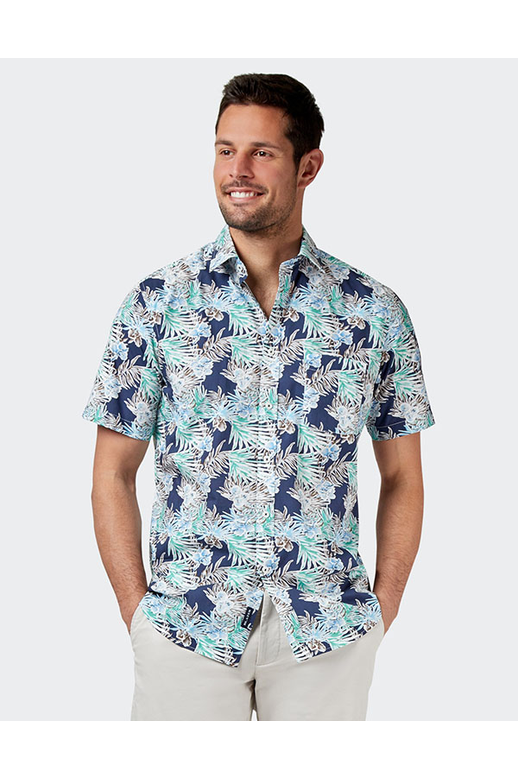 Blazer Shirt S/S Floral Print