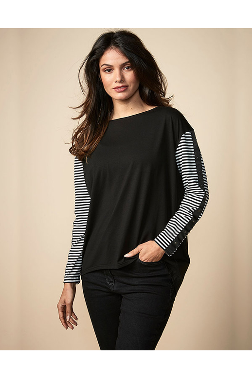 Newport Tee Stripe Stud Sleeve