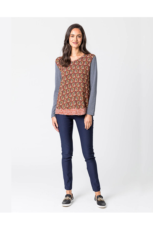 Democracy Top Multi Paisley Print