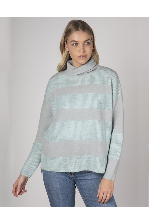 Zaket & Plover Knit Roll Neck Wide Stitch 