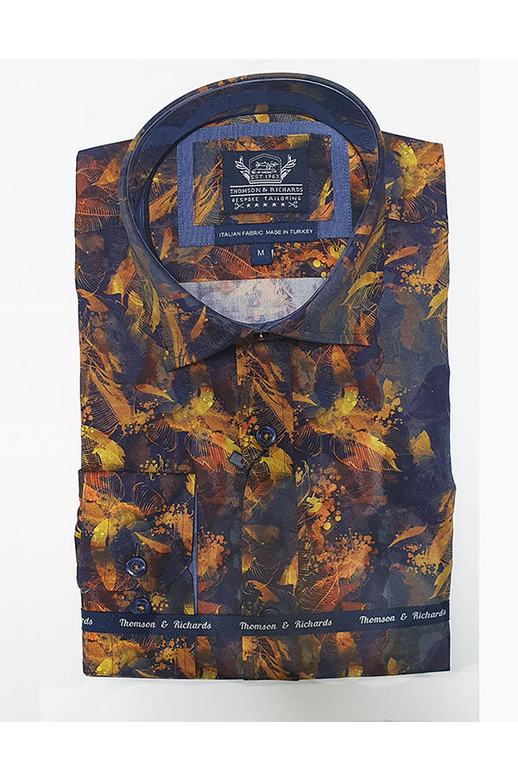 T&R Shirt L/S Leaf Print 