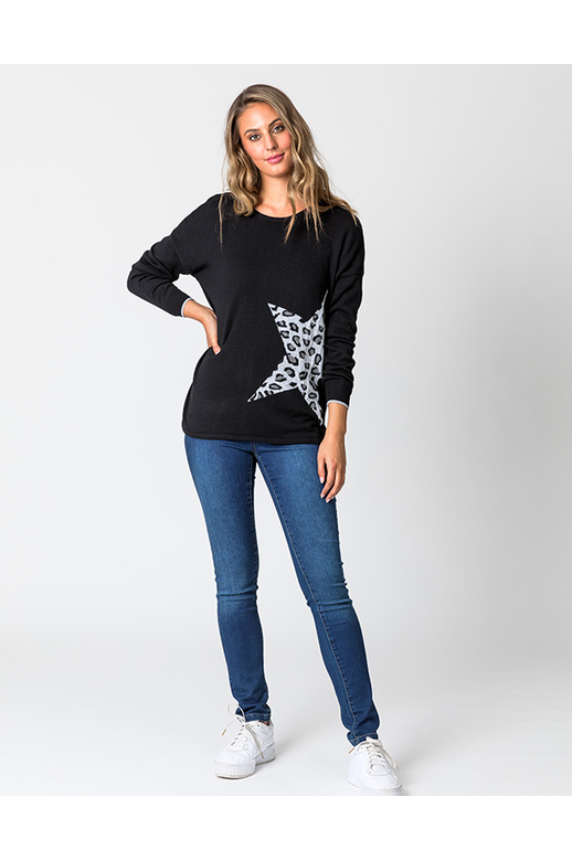 Classified Knit Leopard Star