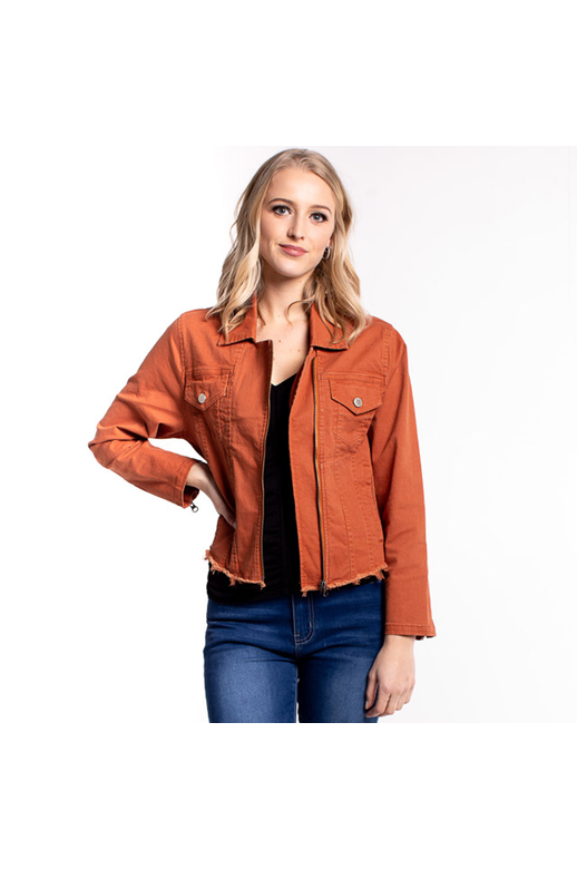 Seduce Jacket Jean Zip Front