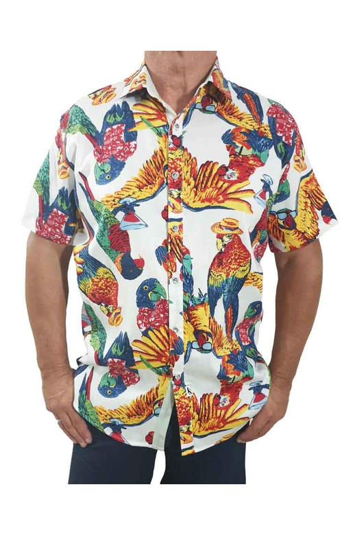 Jimmy Stuart Shirt S/S Parrots Print