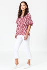 Democracy Top Print Ruffle Sleeve