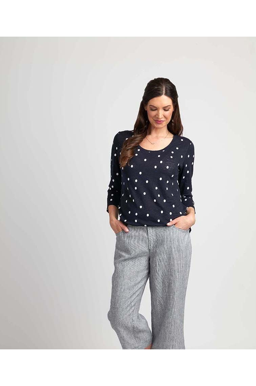 Memo Tee Scoop Neck 3/4 Sleeve