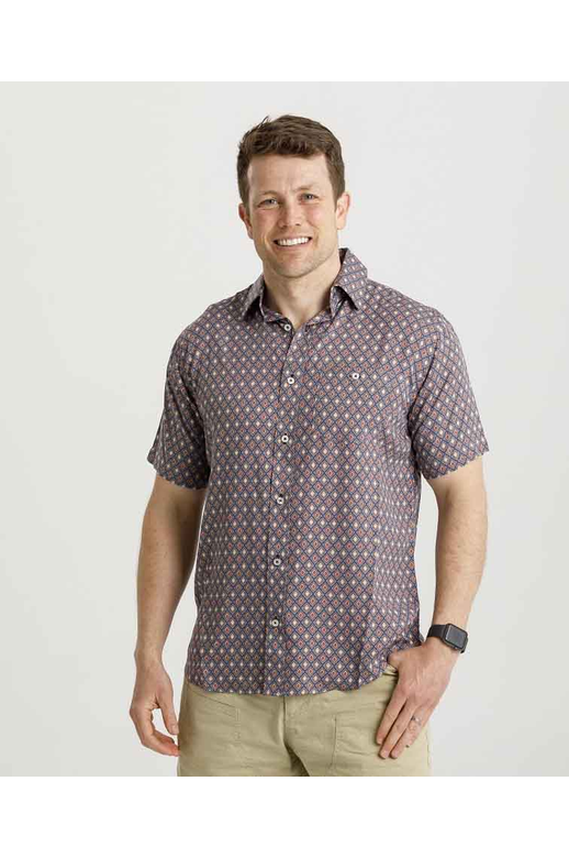 Lifestyle Shirt Micro Bamboo Diamond Print