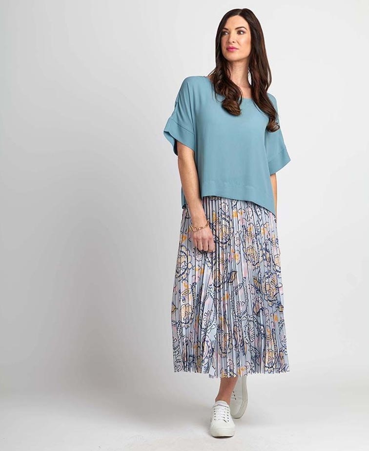 Foil Skirt Tee Off True Navy main image 1
