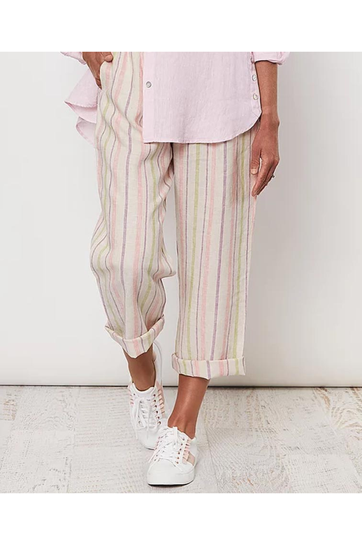 Hammock & Vine Pant Linen Pastel Stripe