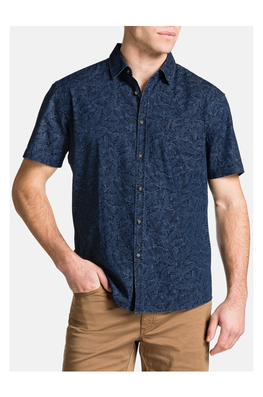 Tarocash Shirt S/S Paisley Denim - Men's Shirts | Yarntons | Free NZ ...