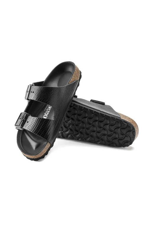 Birkenstock Lizard Embossed Leather Regular Black