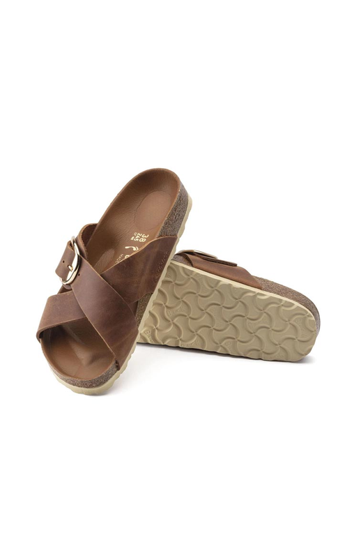 Birkenstock Siena Big Buckle Leather Regular Cognac BrandsLadies Yarntons New Zealand’s