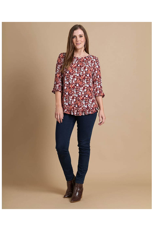 Preen Top Viscose Gathered Scoop Hem BrandsLadies Yarntons New