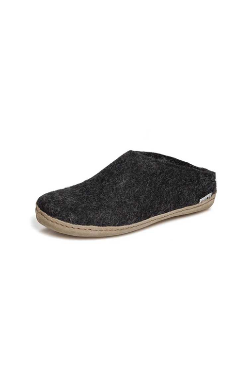 Glerups Slip-On Charcoal Leather Sole