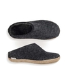 Glerups Slip-On Charcoal Leather Sole