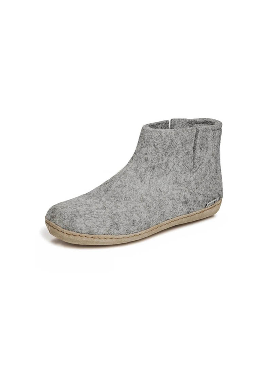 Glerups Boot Grey Leather Sole