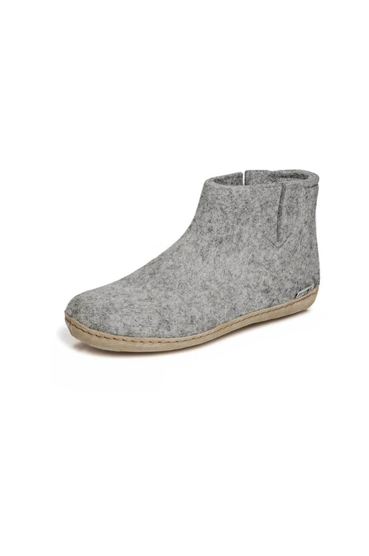 Glerups Boot Grey Leather Sole