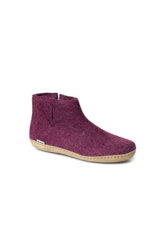 Glerups Boot Cranberry Leather Sole