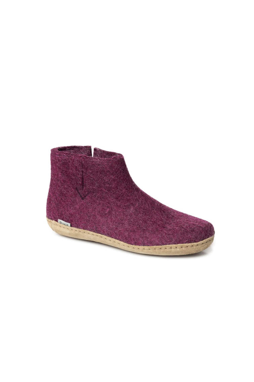 Glerups Boot Cranberry Leather Sole