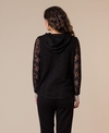Classified Top Hooded Lace Sleeve