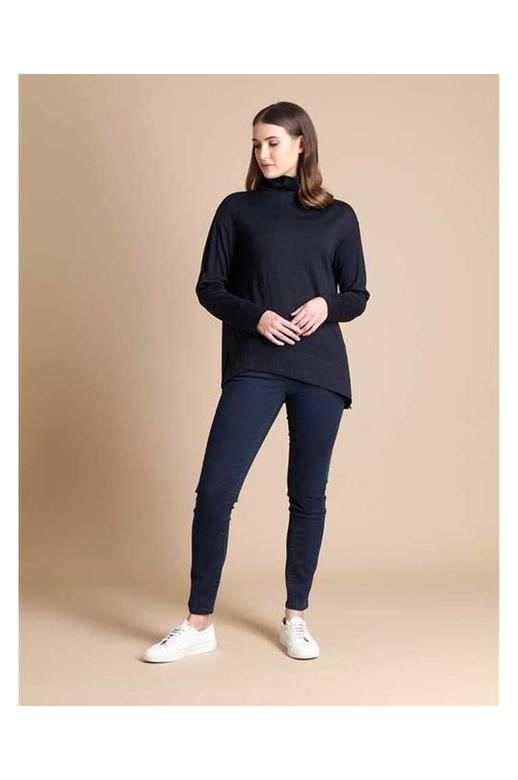 Foil Top Merino Roll Neck
