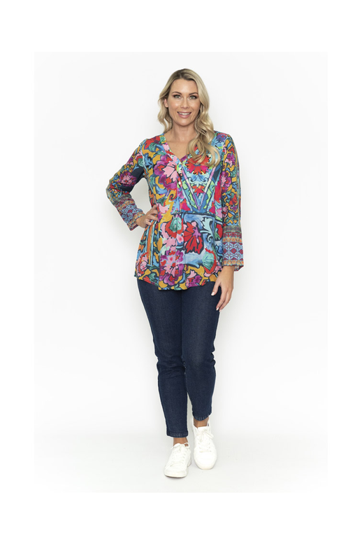 Orientique Blouse V-Neck Digital