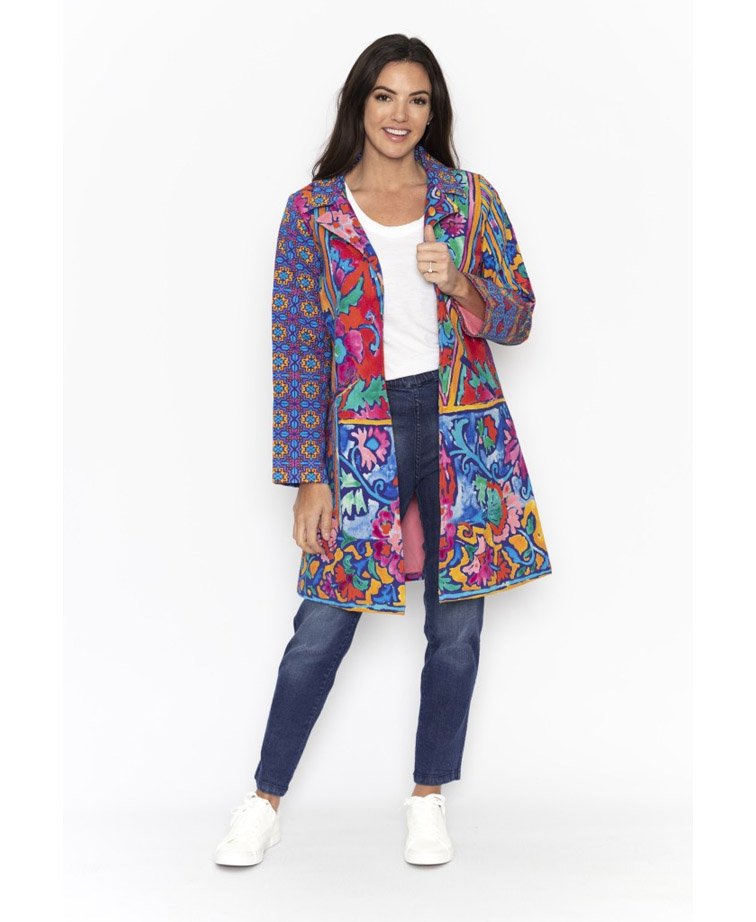 Orientique Digital Print Coat - Brands-Ladies : Yarntons | New Zealand ...