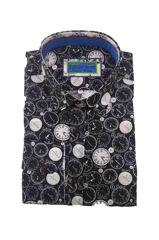 Franco Negretti Shirt L/S Time Print