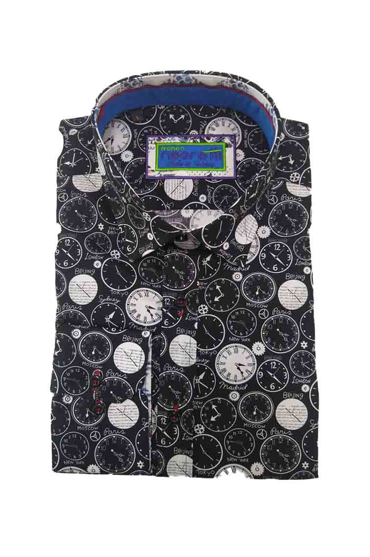 Franco Negretti Shirt L/S Time Print