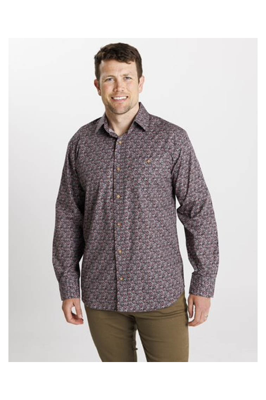 Lifestyle Shirt L/S Leaf Print