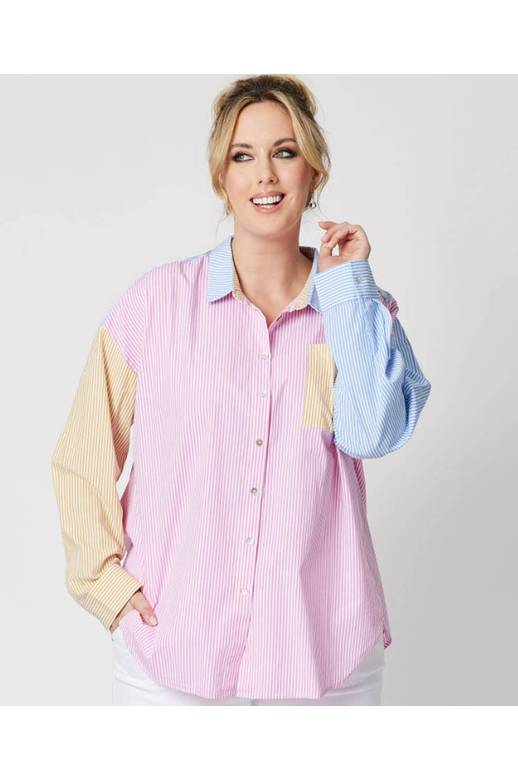 THREADZ - Summer Stripe Shirt - Blue