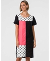 Democracy Dress Linen Colour Block