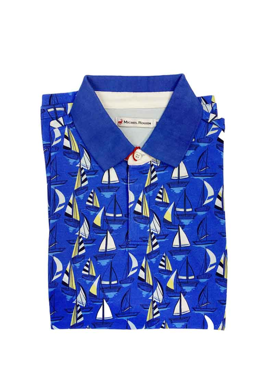 Michel Rouen Polo S/S Yacht Print